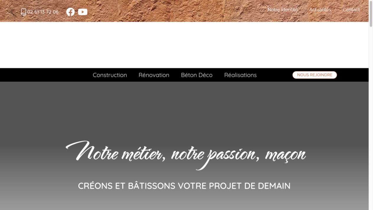 Capture du site de DVM Rénov