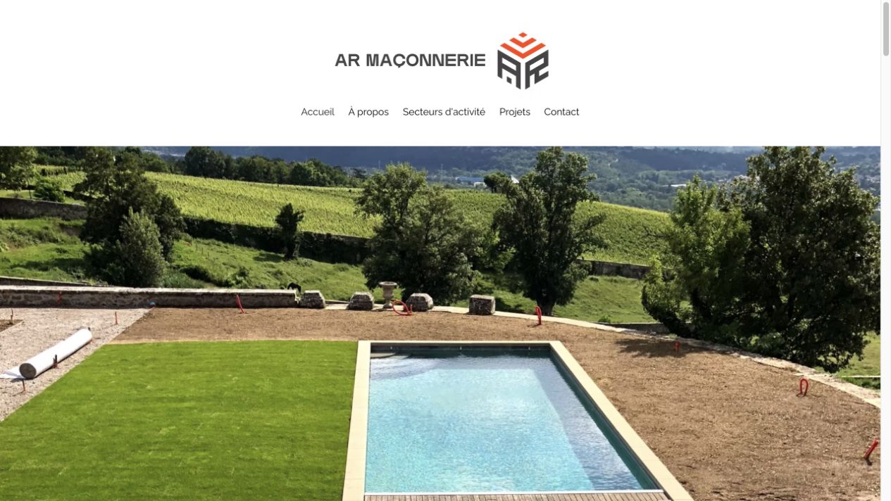 Capture du site de A.R. Maçonnerie