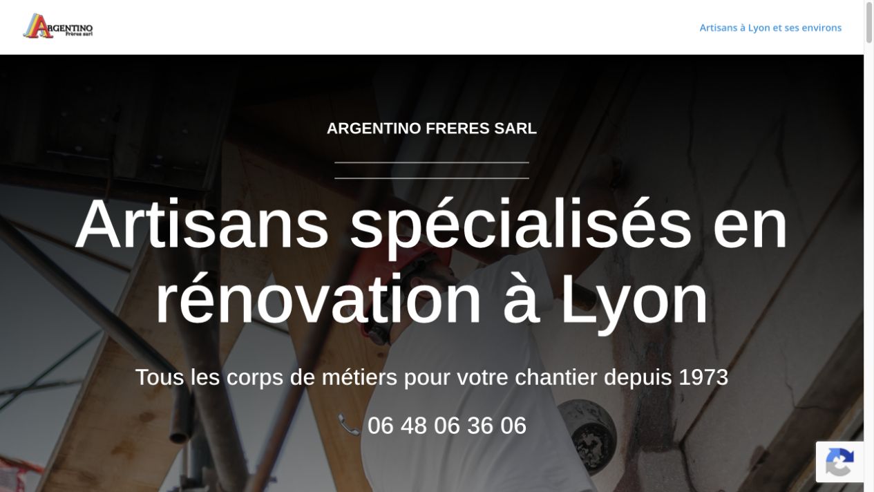 Capture du site de Argentino Frères