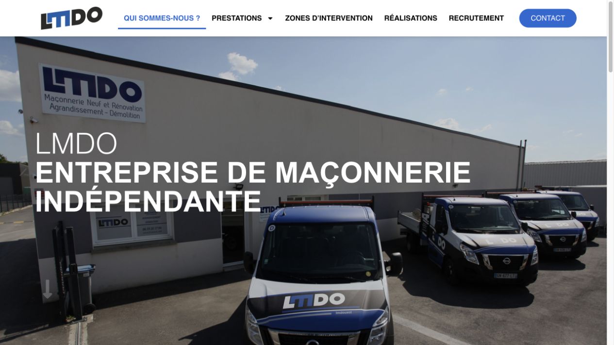 Capture du site de LMDO – Les Murs de l’Ouest