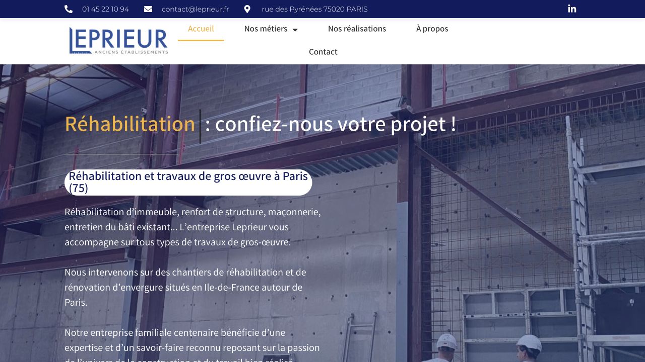 Capture du site de Leprieur
