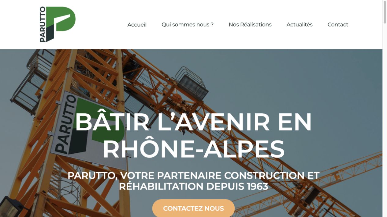 Capture du site de Parutto