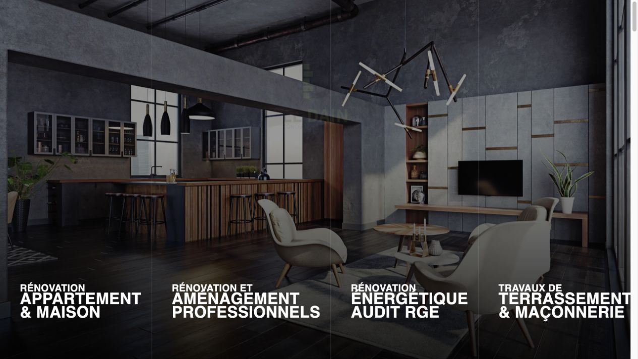 Capture du site de Le Dain Concept Rénovation