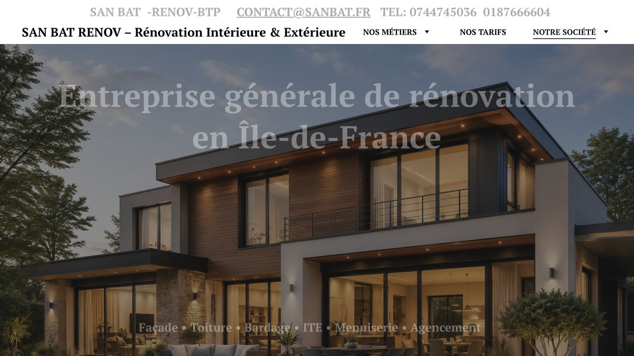 Capture du site de SAN BAT RENOV